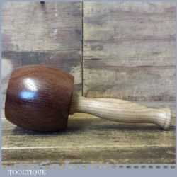 Handmade Old Azobé Ekki Hardwood Woodcarver’s Mallet - Oak Handle