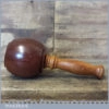 Handmade Wood Turned Old Azobé Ekki Hardwood Mallet - Yew Handle