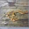 Antique European Beechwood Carpenters Brace 6 No: Wooden Bit Holders