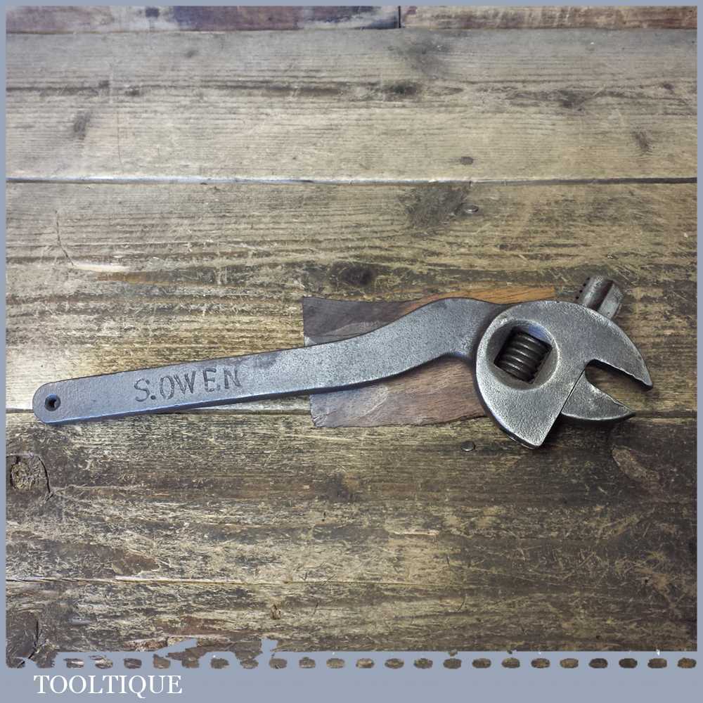 Vintage Automotive S Shaped Adjustable Spanner Wrench - Good Condition