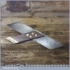 Vintage Carpenter’s 10” Mahogany Brass Mitre Hook Square - Good Condition