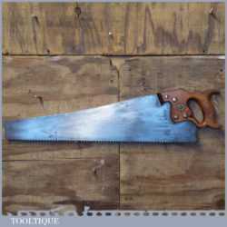 Vintage 26” Henry Disston Philadelphia USA D8 Cross Cut Handsaw 5 TPI - Sharpened