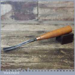 Vintage Henry Taylor 3/8” Curved Wood Carving V Parting Chisel - Fully Refurbished