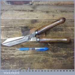 Scarce Small Pair Vintage Forged Cast Steel Garden Shears - Sharpened Honed