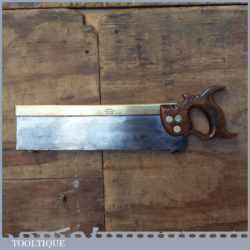 Antique Hague Clegg & Barton Sheffield 1868-71 Brass Back Bench Saw - Sharpened