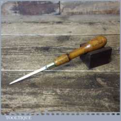 Vintage 1/4” Carpenters Beechwood Square Rimer Or Bradawl - Good Condition