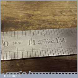 Vintage Rabone and Sons No: 41 Imperial & Metric 24” Steel Ruler