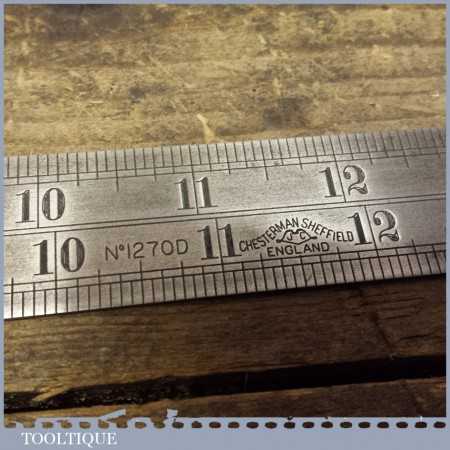 Vintage Chesterman Imperial 24” Steel Expansion Ruler No: 1270D | Tooltique