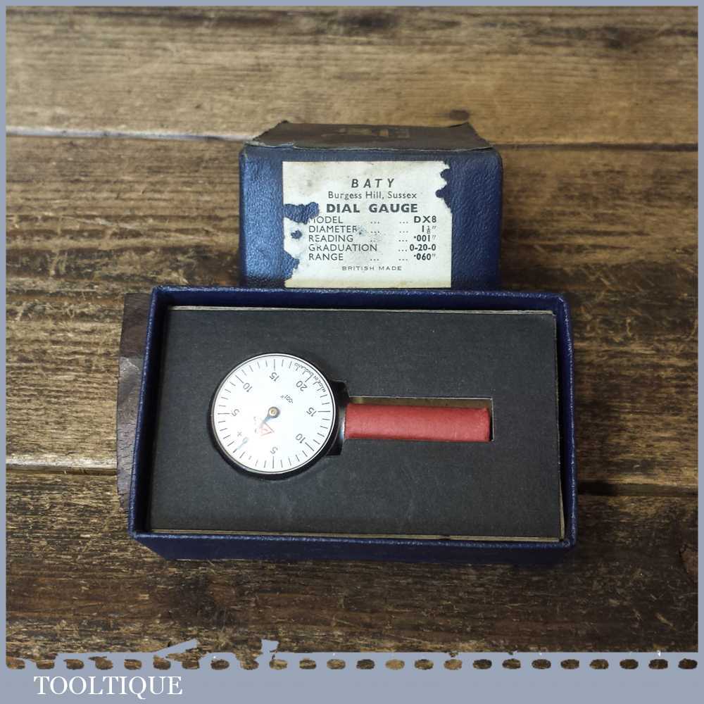Boxed Baty Vintage Precision Engineer’s Clock Gauge Dial Test Indicator Tooltique