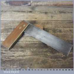 Vintage Carpenters 9” Mahogany Brass Try Square - Good Condition