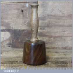 Handmade Wood Turned Old Lignum Mallet - Oak Handle