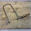 Antique Fret Saw With Two Part Handle And Lever Tightening Adjuster