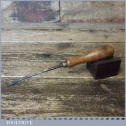 Unusual Rare vintage C Hill 3/16” Woodcarving Spoon Gouge Chisel - Sharpened Honed