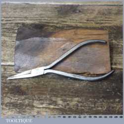 Vintage 4 ½” Smooth Jaw Box Jointed Duck Bill Pliers - Good Condition