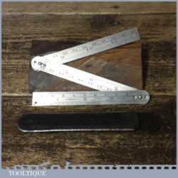 Vintage Chesterman No: 891 Metric & Imperial 12” Steel Folding Pocket Ruler