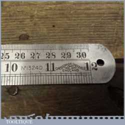 Vintage Chesterman of Sheffield 12” Imperial Steel Expansion Ruler No: 1324D
