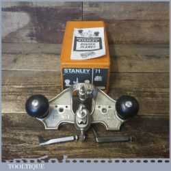 Near Mint Vintage Boxed Stanley England No: 71 Hand Router Plane - Little Used
