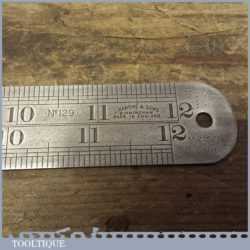 Vintage Rabone & Sons 12” Imperial Steel Contraction Ruler No: 129 For Cast Steel