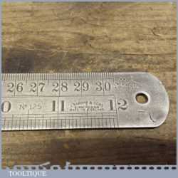 Vintage Rabone & Sons 12” Imperial Steel Contraction Ruler No: 125 For Iron