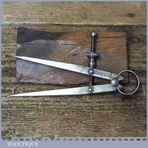 Vintage Moore & Wright 5” Inside Steel Spring Dividers - Good Condition