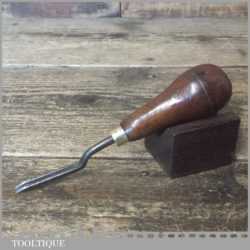 Vintage Leatherworking Edge Shave Tool Beechwood Handle - Good Condition