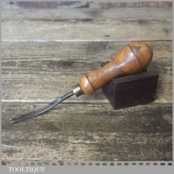 Vintage Leatherworking 1915 Edge Shave Tool Beechwood Handle