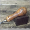 Vintage Leatherworking 1915 Edge Shave Tool Beechwood Handle