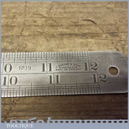Vintage Rabone & Sons 12” Imperial Steel Contraction Ruler No: 19 For ...