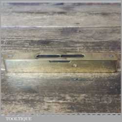 Unusual Vintage 6” Solid Brass Spirit Level Clear Glass Bubble - Good Condition