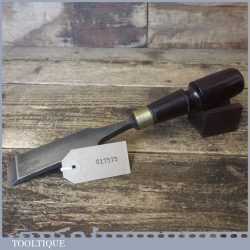 Antique J Buck Carpenter’s 1 - 7⁄16” Firmer Chisel Rosewood Handle - Sharpened Honed