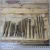 19 Vintage Cast Steel Bits Spoon Taper Rimer Screwdriver Countersink Bits