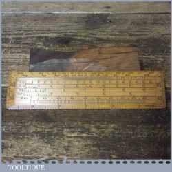 Antique 6″ Boxwood Imperial Gunter’s Scale Ruler - Good Condition