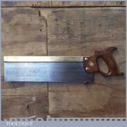 Vintage E C Atkins USA 1861-1963 14” Brass Back Tenon Saw 13 TPI - Sharpened