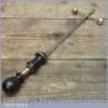 Antique 19th Century Archimedes Drill With Ebonised Handles - Brass Counterweights