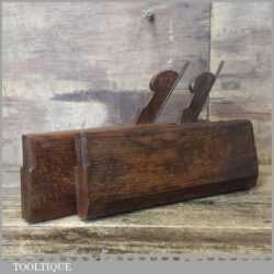 Pair 5/8” Antique John Moseley Hollow And Round Beechwood Moulding Planes