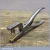 Scarce Vintage G. Barnsley Leatherworking Button Hole Cutter, Pippin Punch Pliers