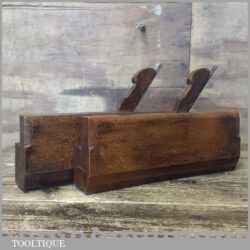 Pair 1 ⅛” No: 18 Antique Atkin & Sons 1847-1900 Hollow Round Moulding Planes
