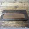 Vintage 8” x 1 ¾” India Type Fine Oil Stone Pine Box - Lapped Flat
