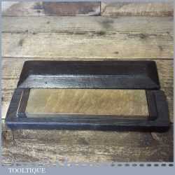 Vintage 8” x 2” Natural Washita Oil Stone In Mahogany Box - Ready To Use