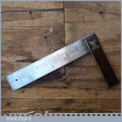 Rare Large Vintage R Groves & Sons Carpenters Rosewood Brass 15” Try Square