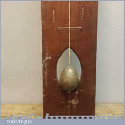 Rarely Seen Vintage Lead And Timber Plumb Level - Good Working Order