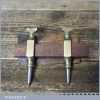 Nice Set Antique Brass Trammel Points On Small Wooden Spacing Bar