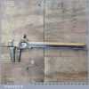 Antique pattern makers gunmetal vernier gauge with inset Chesterman ruler