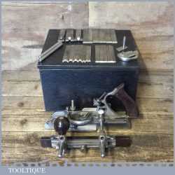 Vintage Boxed Stanley Sweetheart USA No: 45 Combination Plough Plane Complete