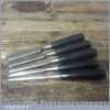 5 Vintage Stanley No: 5001 Carpenter’s Bevel Edge Chisels - Sharpened Honed