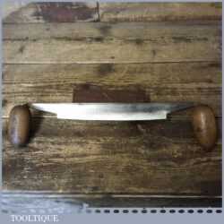 Vintage W. Marples & Sons Drawknife 8” Cutting Edge Egg Handles - Sharpened Honed