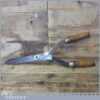 Vintage Carbon Steel Garden Shears Beechwood Handles - Sharpened Honed