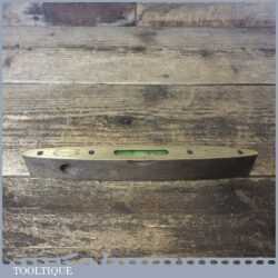 Vintage J Rabone & Sons No 1626 Mahogany And Brass 9” Boat Level