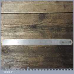 Vintage 12” Chesterman No 312D Rustless Imperial Steel Ruler - Good Used Condition