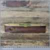 Vintage J Rabone & Sons No 1626 Mahogany And Brass 9” Boat Level